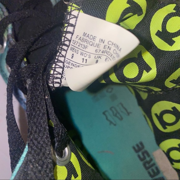 Converse Green Lantern DC Comics Chuck Taylor Sneakers size men 9 or women 11 - Picture 2 of 6